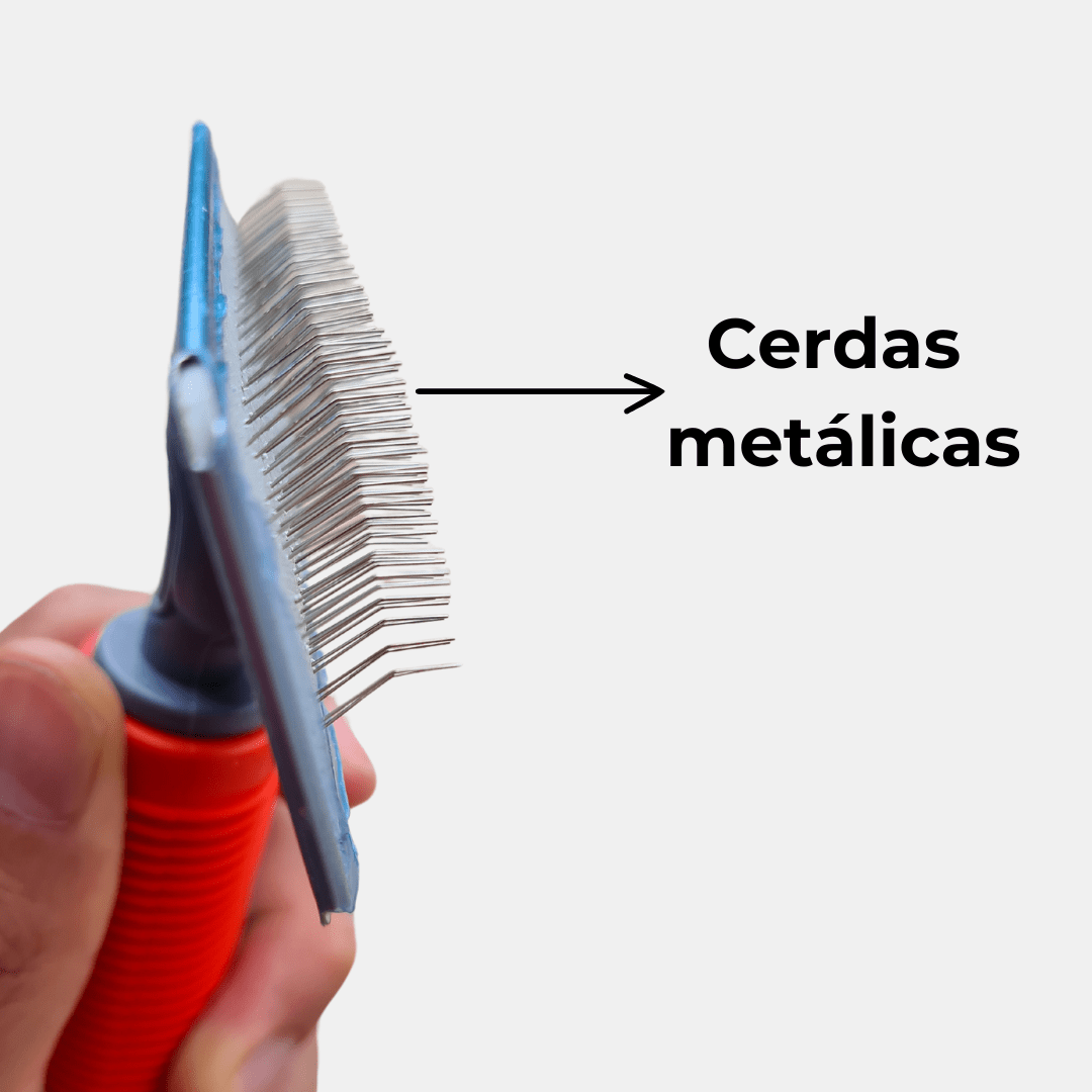 Cepillo con cerdas metálicas para perros y gatos