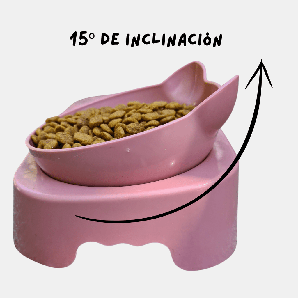 2 en 1 comedero y bebedero automático con orejitas para gatos
