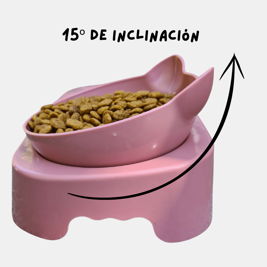 2 en 1 comedero y bebedero automático con orejitas para gatos