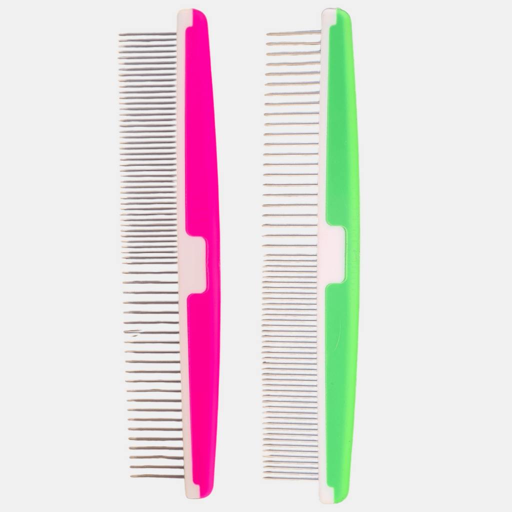 Peine alargado con púas de 2 niveles para perros