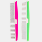 Peine alargado con púas de 2 niveles para perros