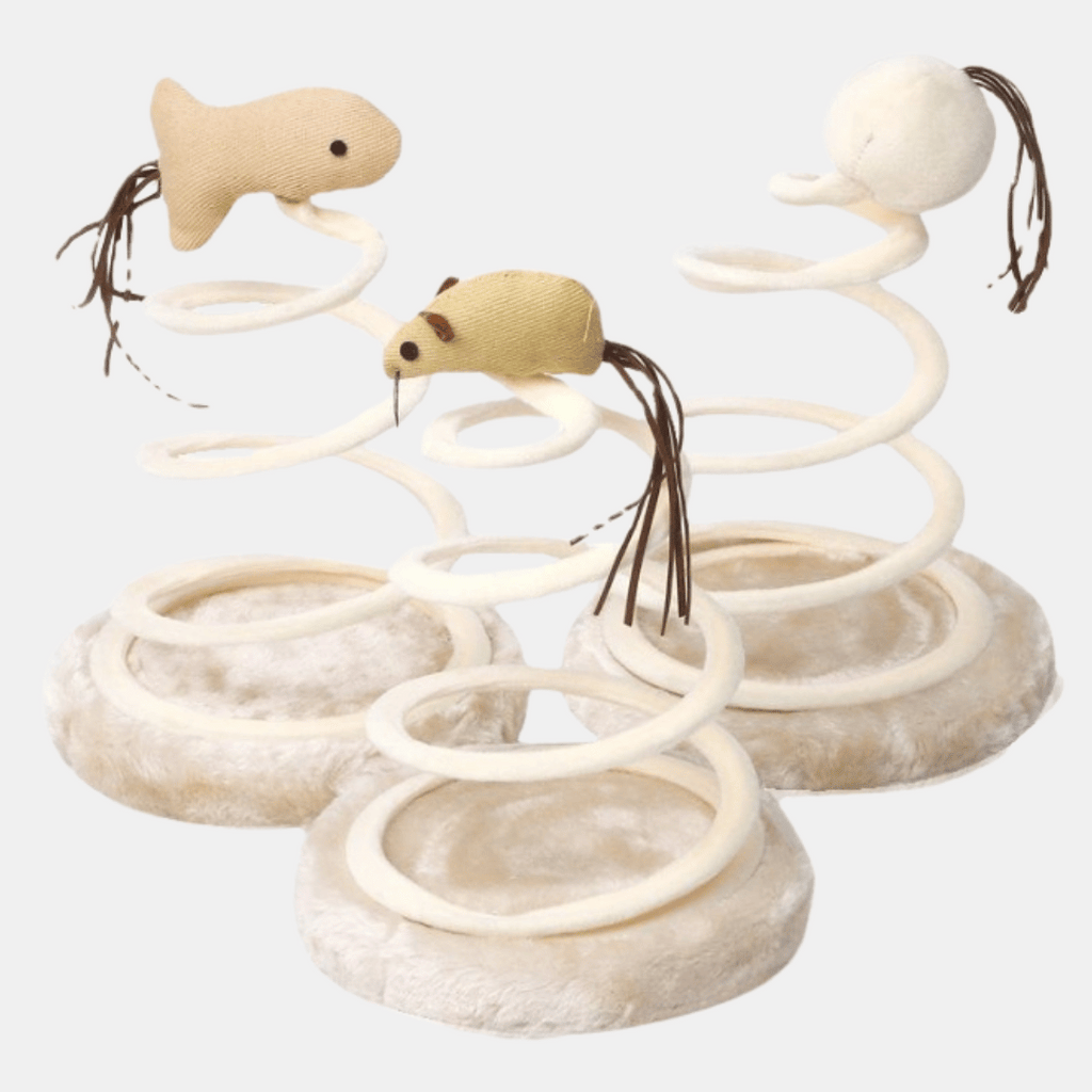 Juguete Interactivo con Muelle de Felpa para Gatos