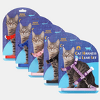 Arnés para gatos ajustable con correa a juego