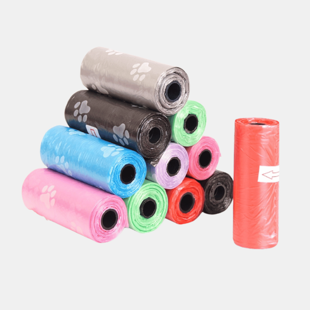 Paquete de bolsas higiénicas biodegradables para perros y gatos