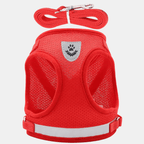 Arnés Chaleco Transpirable con Correa para Perros Pequeños y Gatos