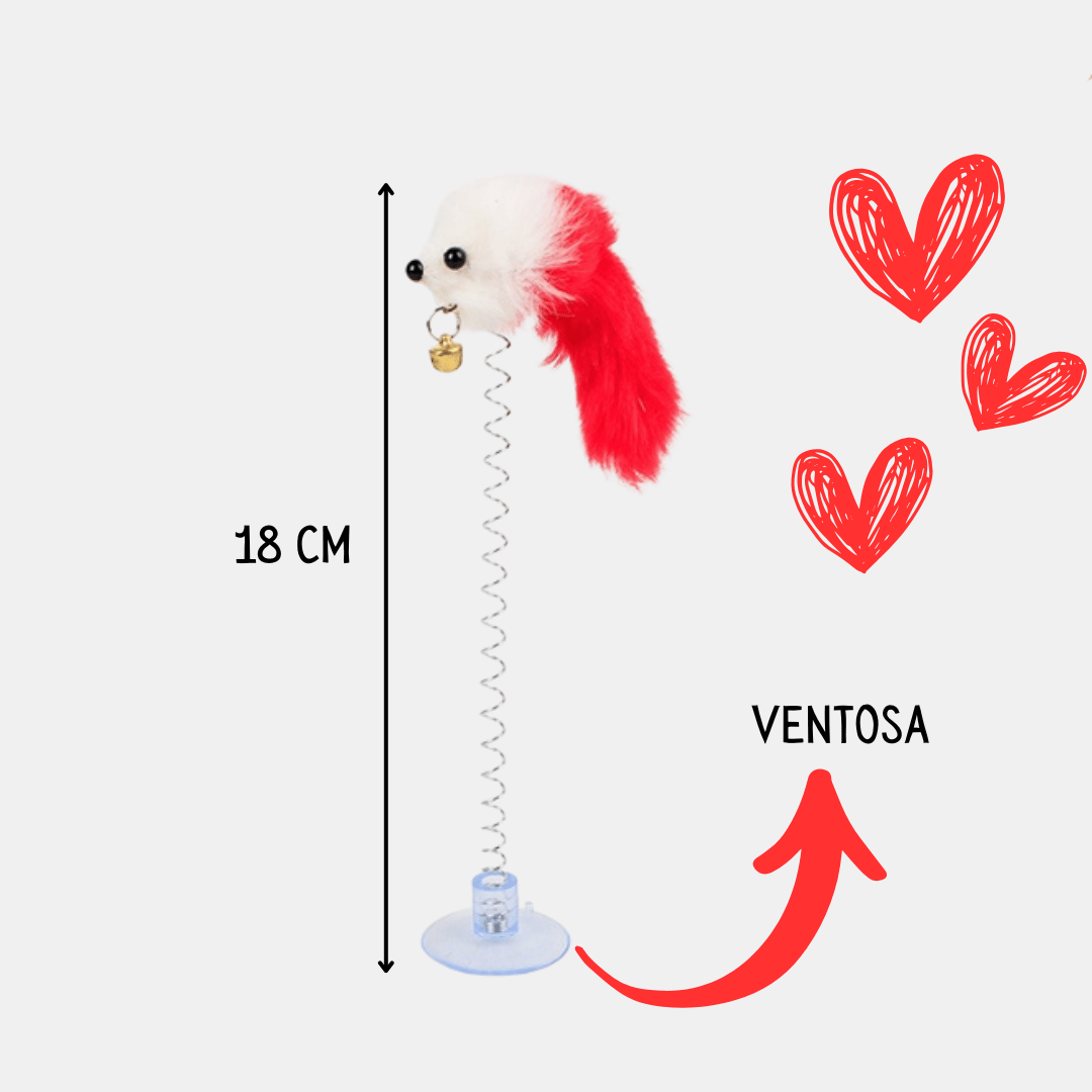 Ventosa interactiva con ratón para gatos