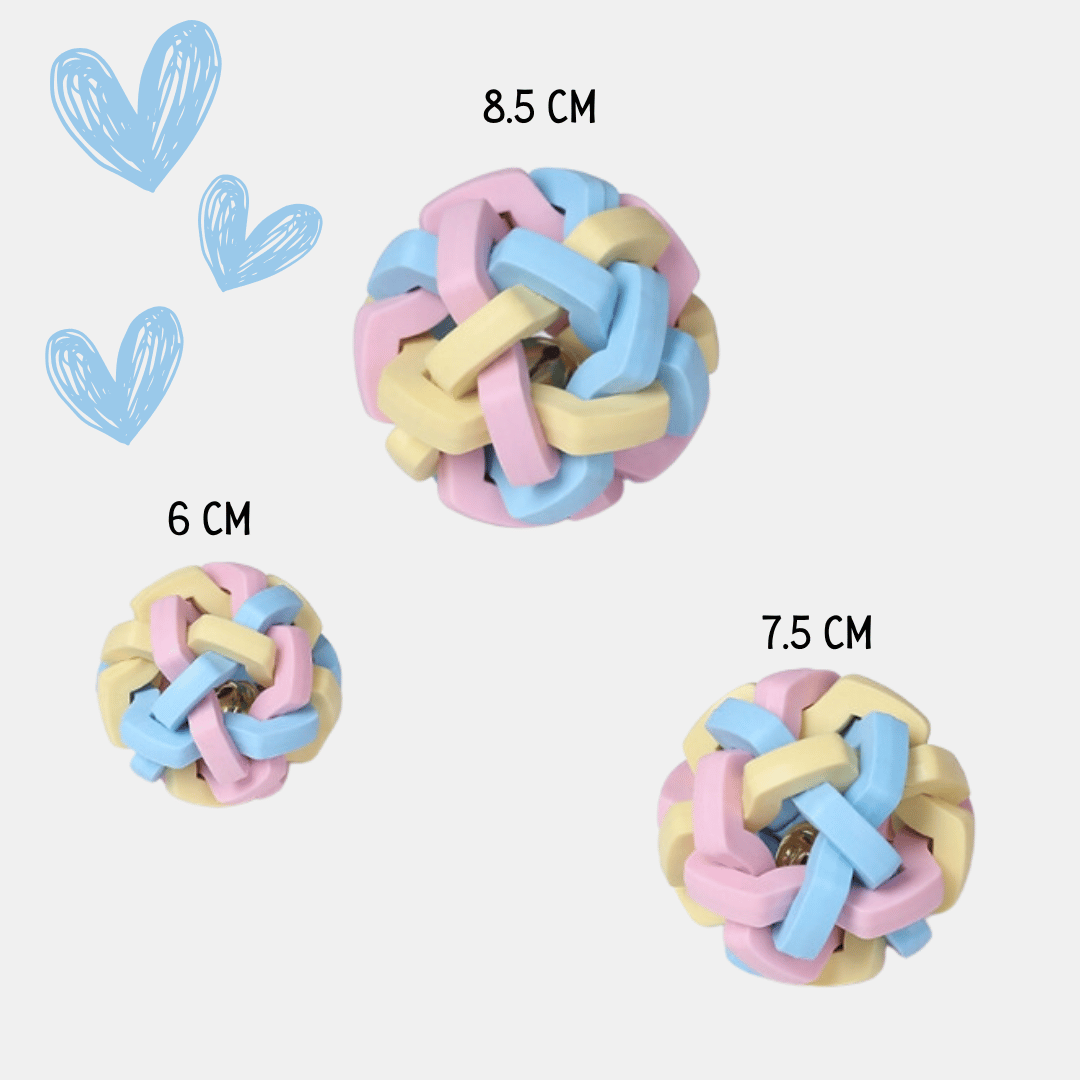 Bola Macaron con campana para perros y gatos