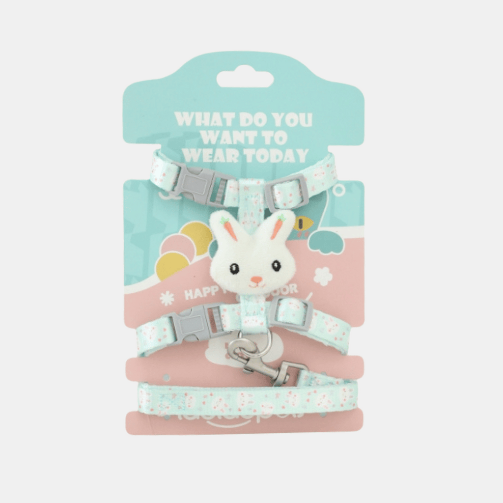 Arnés Rabbit para gatos ajustable de nylon con correa a juego