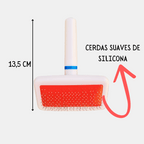Cepillo con cerdas de silicona para perros y gatos