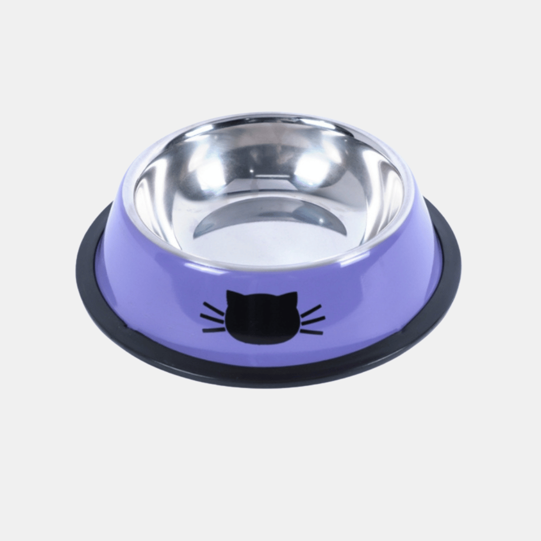Cuenco de acero inoxidable para gatos