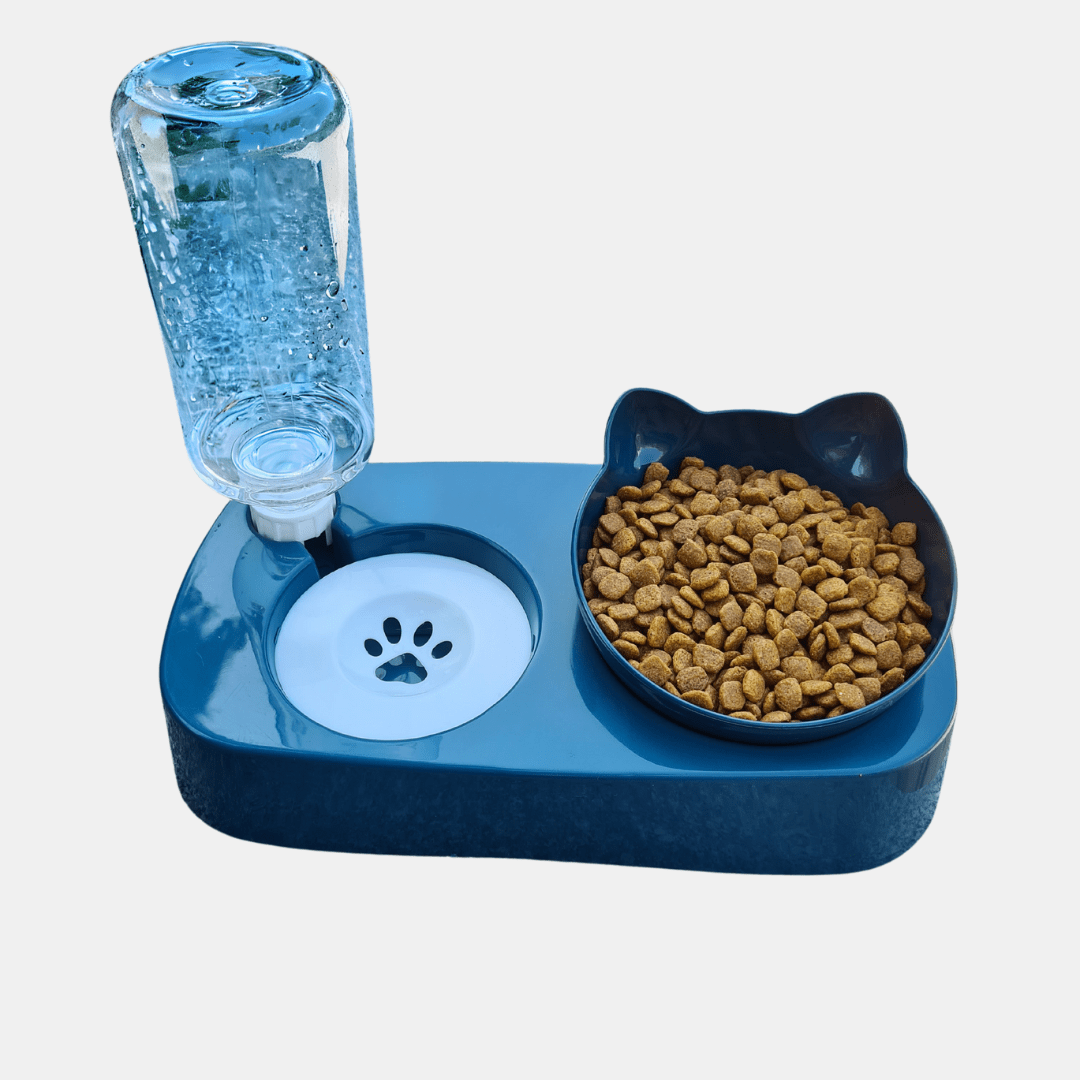 2 en 1 comedero y bebedero automático con orejitas para gatos