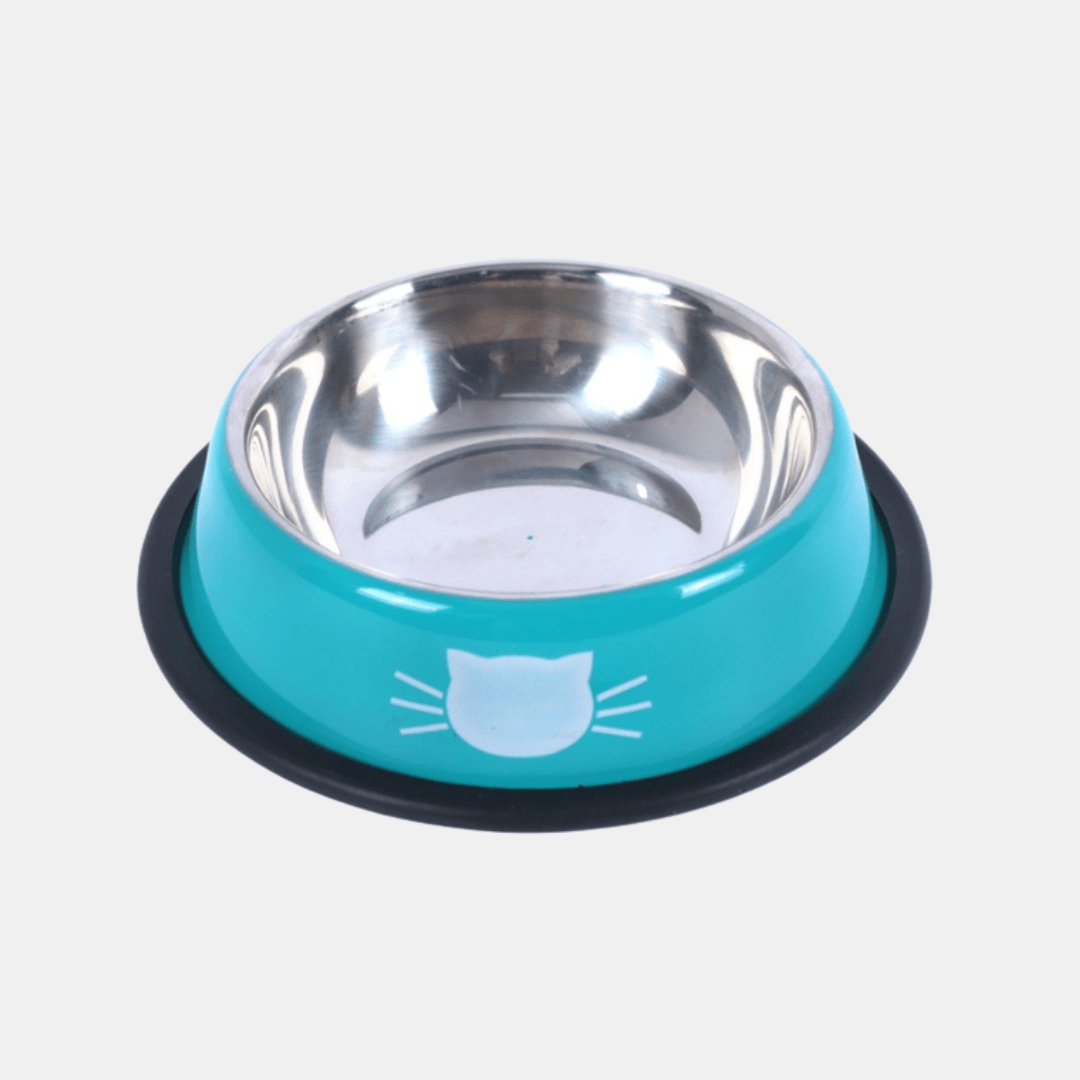 Cuenco de acero inoxidable para gatos