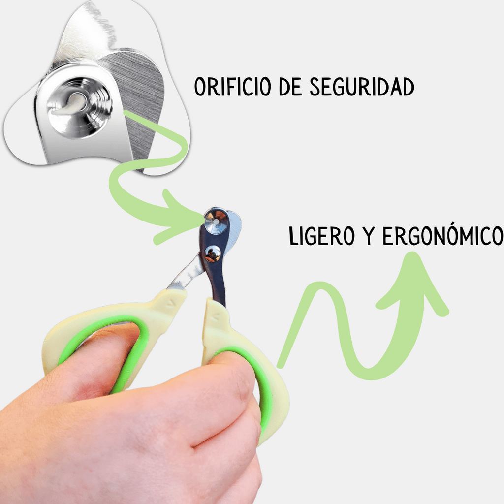Cortaúñas Bicolor con orificio de seguridad para gatos