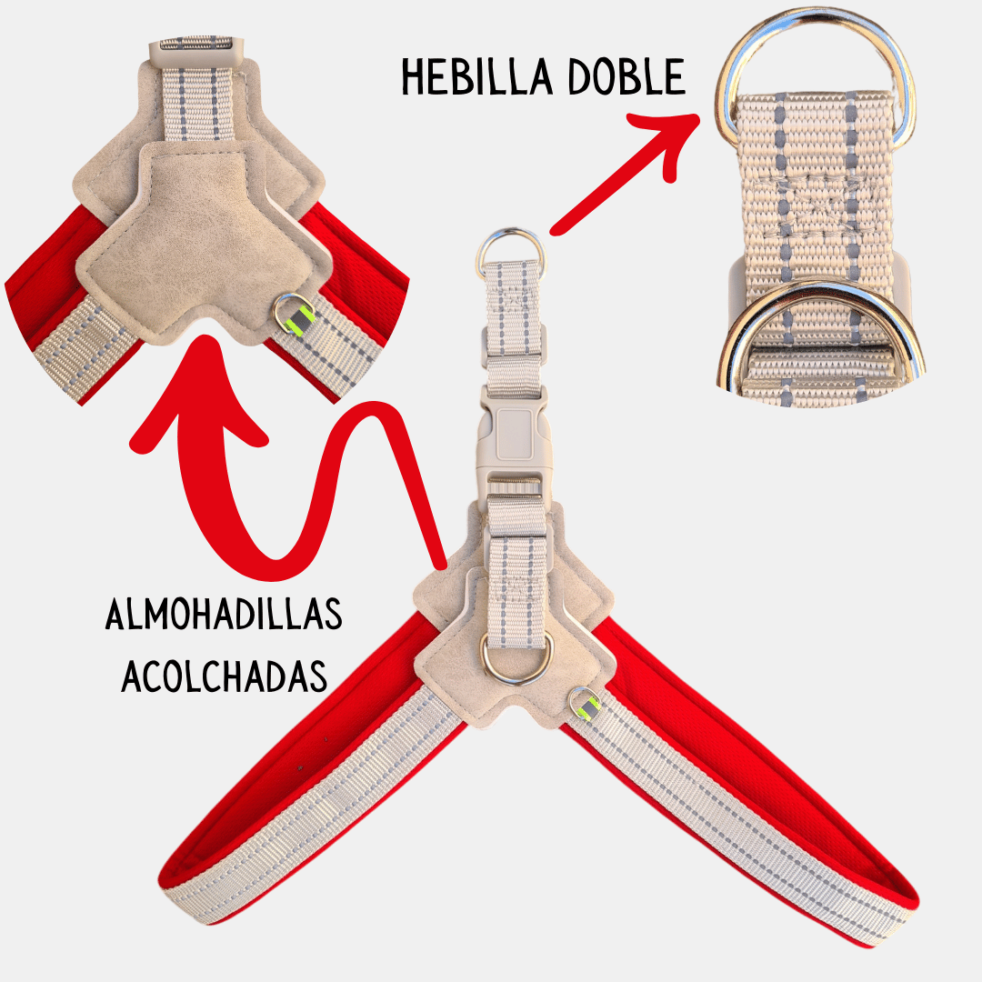 Arnés reflectante acolchado para perros