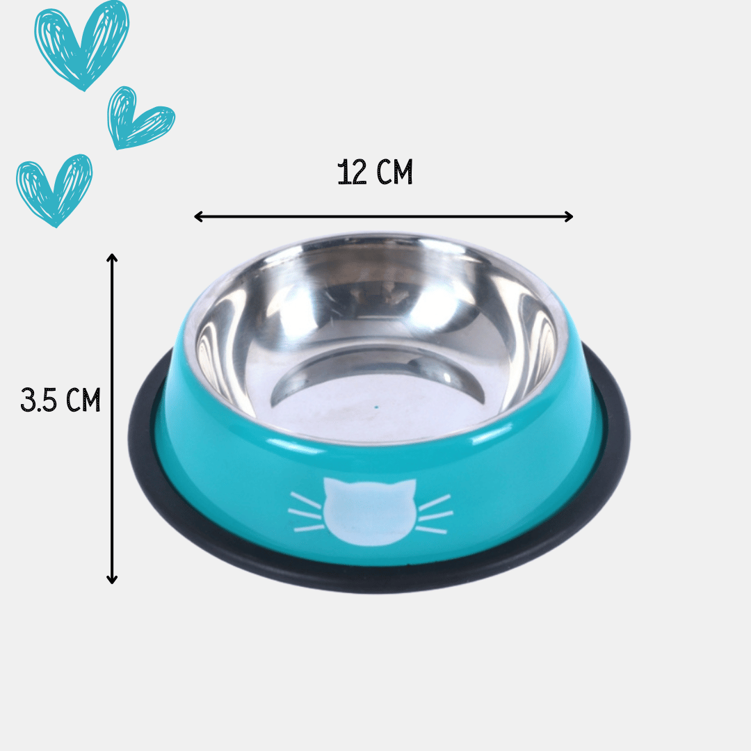 Cuenco de acero inoxidable para gatos