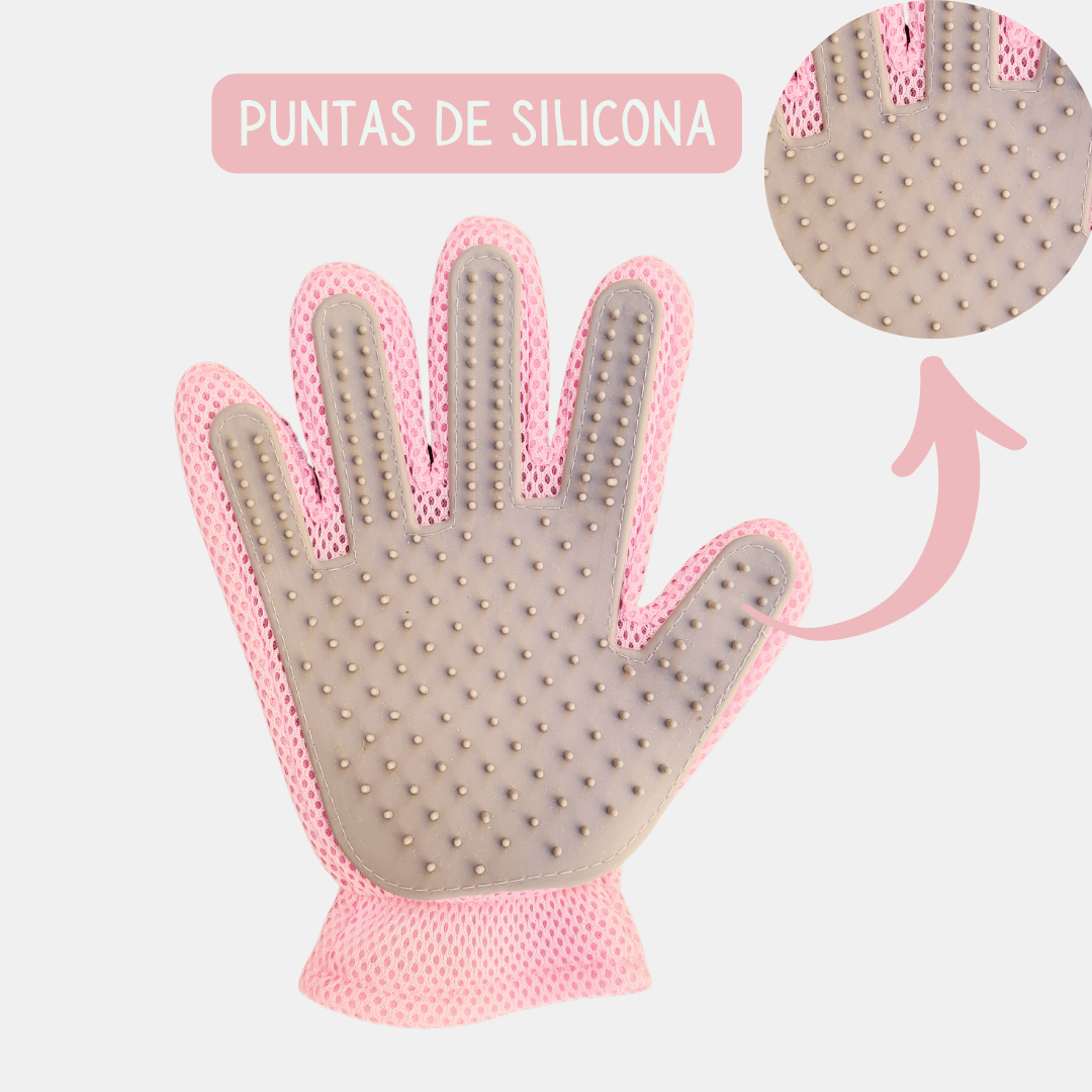Guante quita pelos de silicona para perros y gatos( 2 unidades)