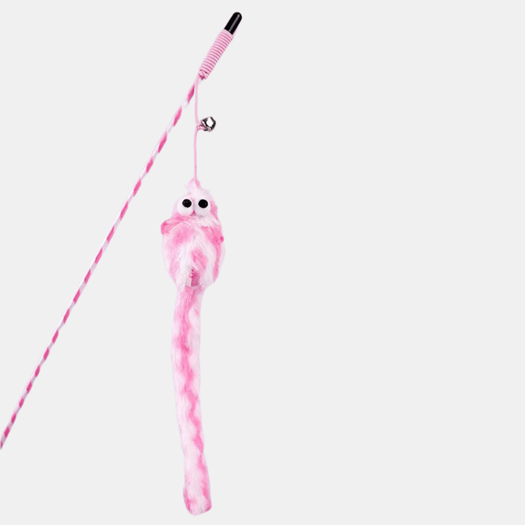 Caña interactiva elástica para gatos