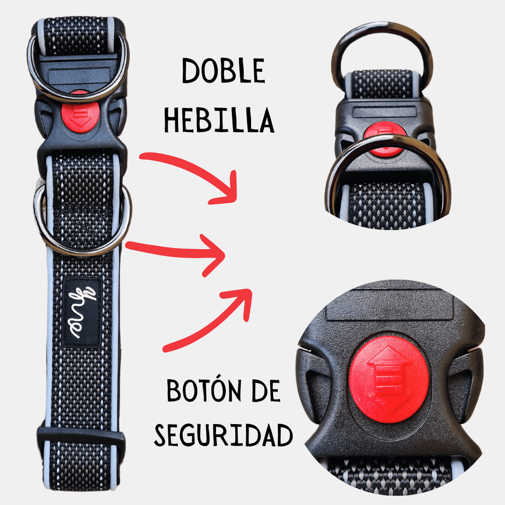 Collar Nylon Reflectante para perros