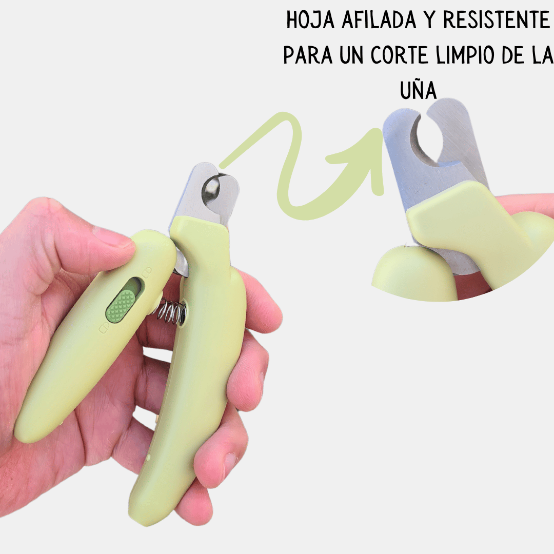 Cortauñas Banana con luz Led para perros y gatos