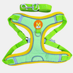 Arnés de Gamuza con Correa Reflectante para Perros