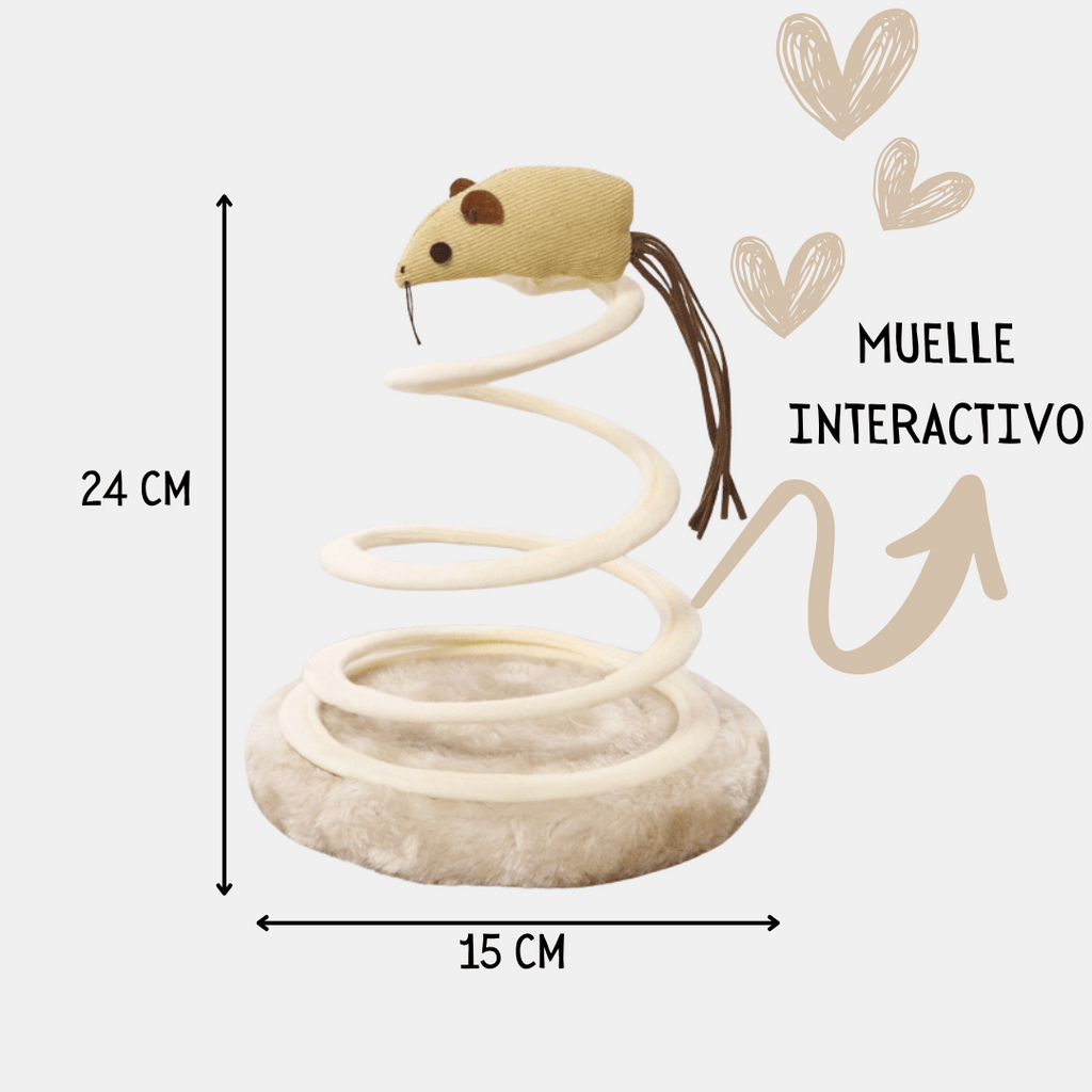 Juguete Interactivo con Muelle de Felpa para Gatos