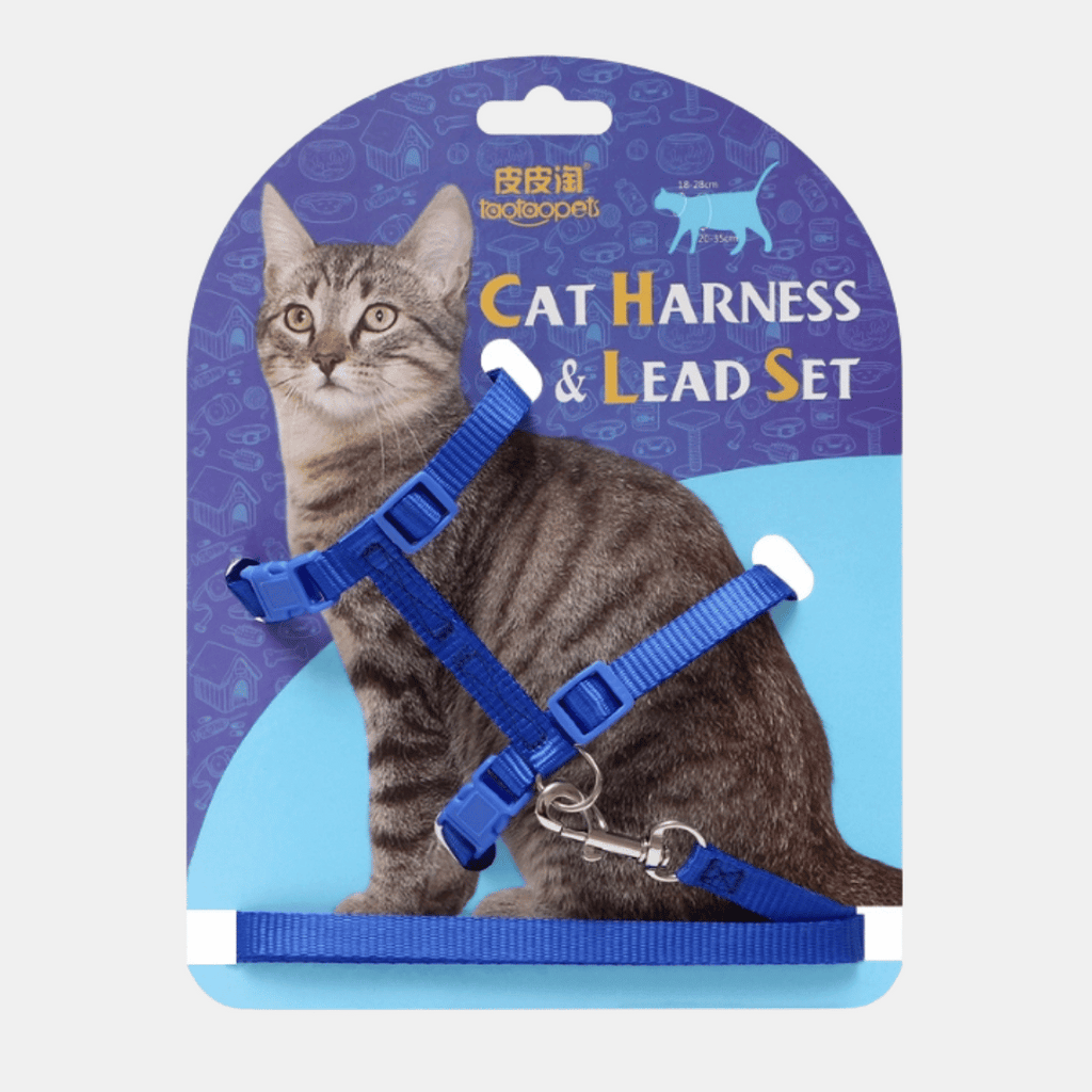 Arnés para gatos ajustable con correa a juego