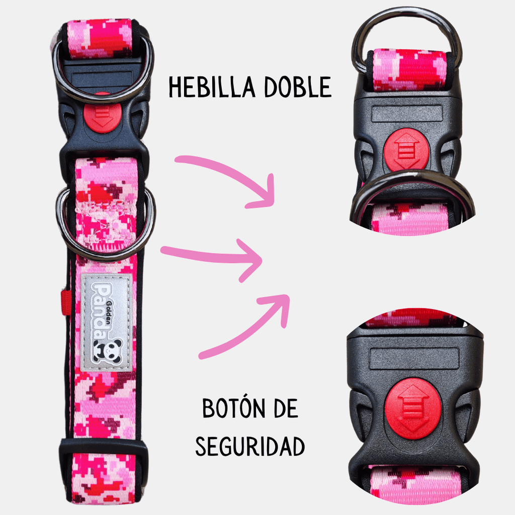 Collar Camuflaje con doble hebilla para perros