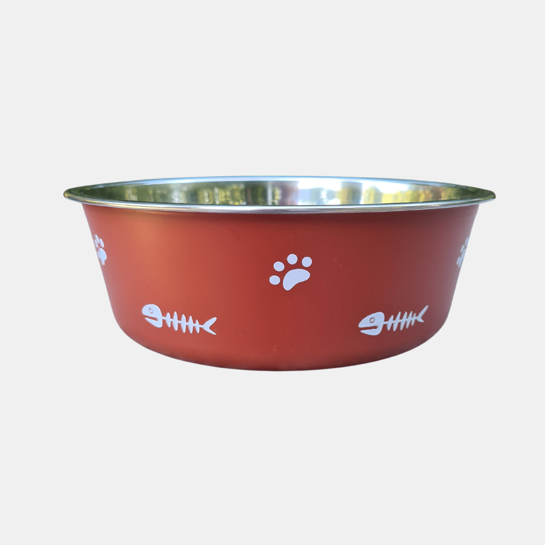 Cuenco Huellas de acero inoxidable para perros y gatos