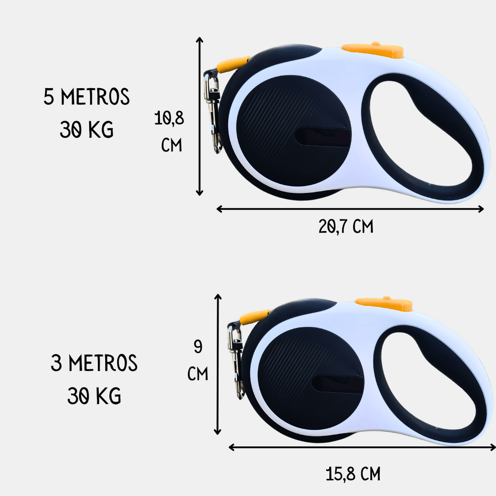 Correa extensible Pingüino para perros y gatos 3 y 5 M