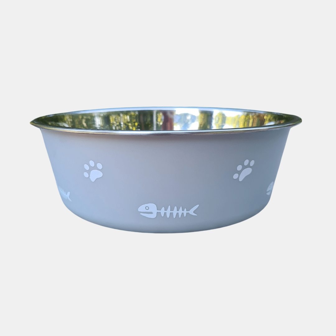 Cuenco Huellas de acero inoxidable para perros y gatos