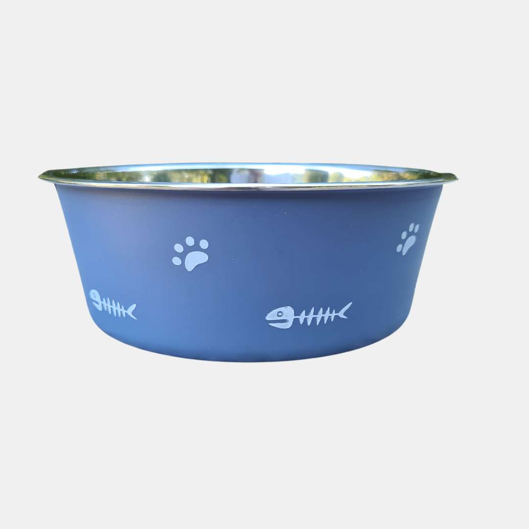 Cuenco Huellas de acero inoxidable para perros y gatos