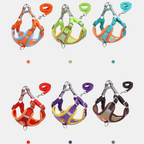 Arnés de Gamuza con Correa Reflectante para Perros