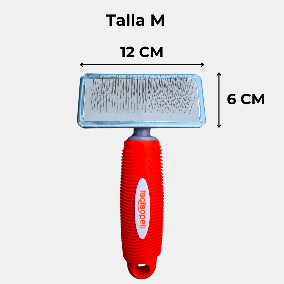 Cepillo para mascotas con dimensiones