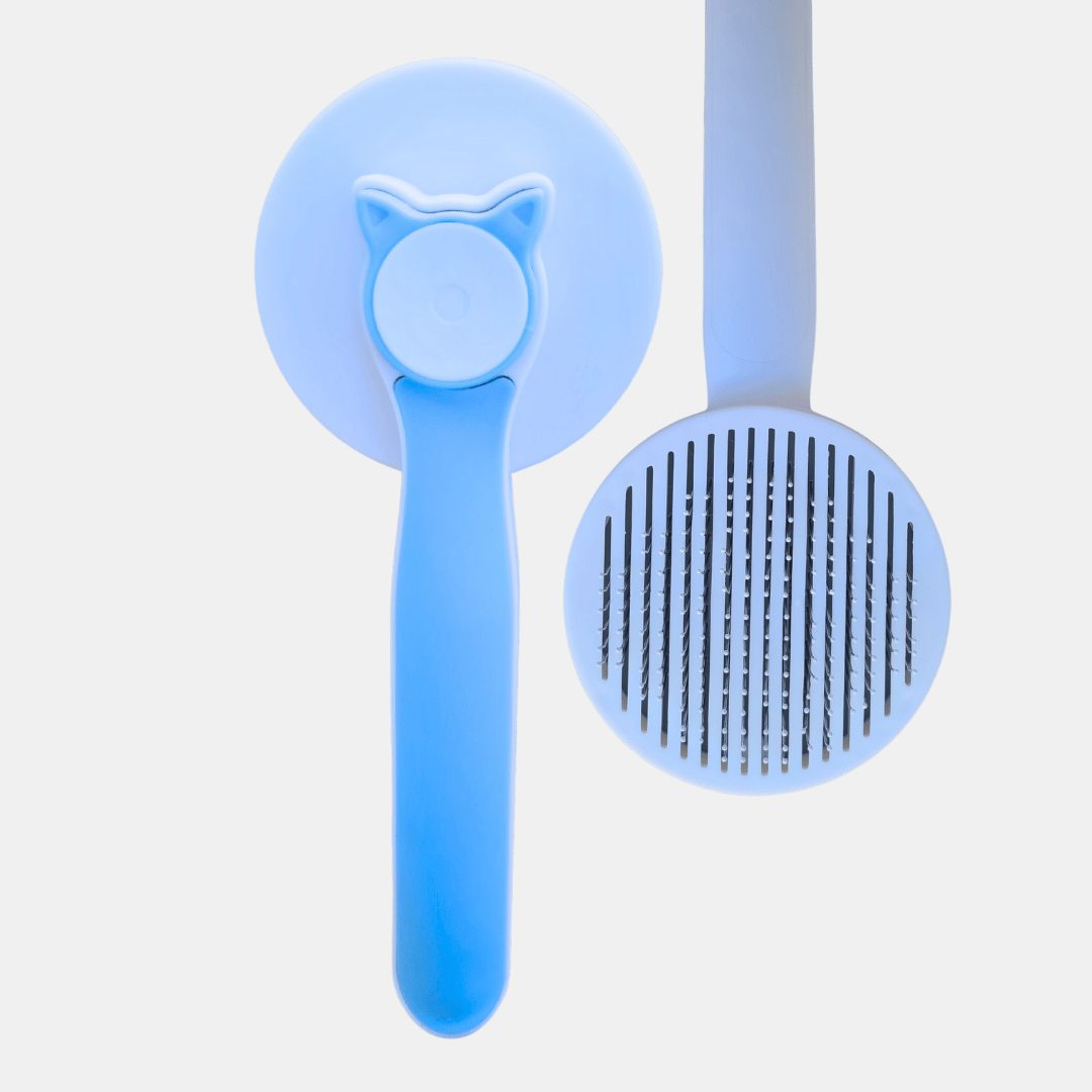 Cepillo orejitas azul para macotas