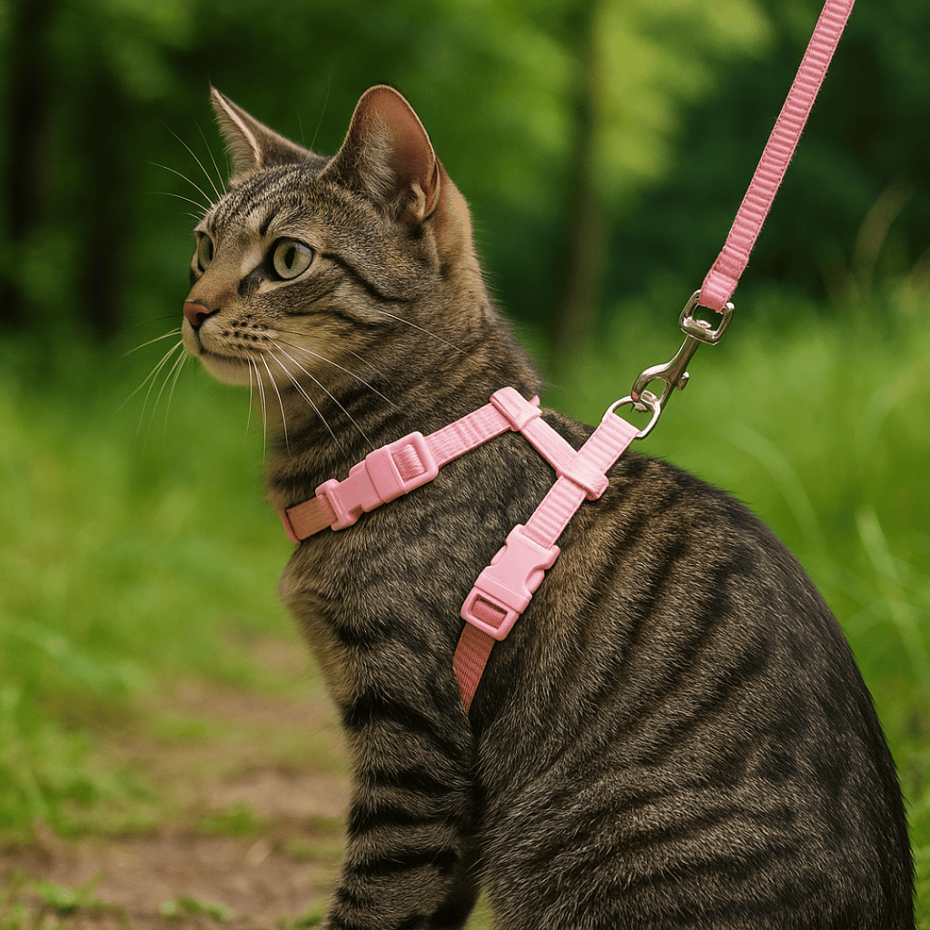 Arnés para gatos ajustable con correa a juego