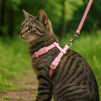 Arnés para gatos ajustable con correa a juego
